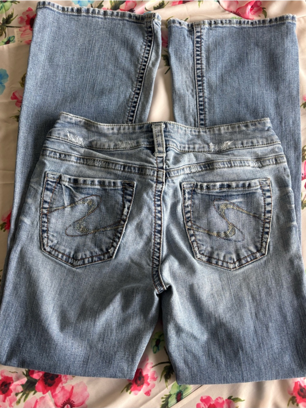 Silver Jeans Light Blue Boot Cut with Embroidered Back Pockets